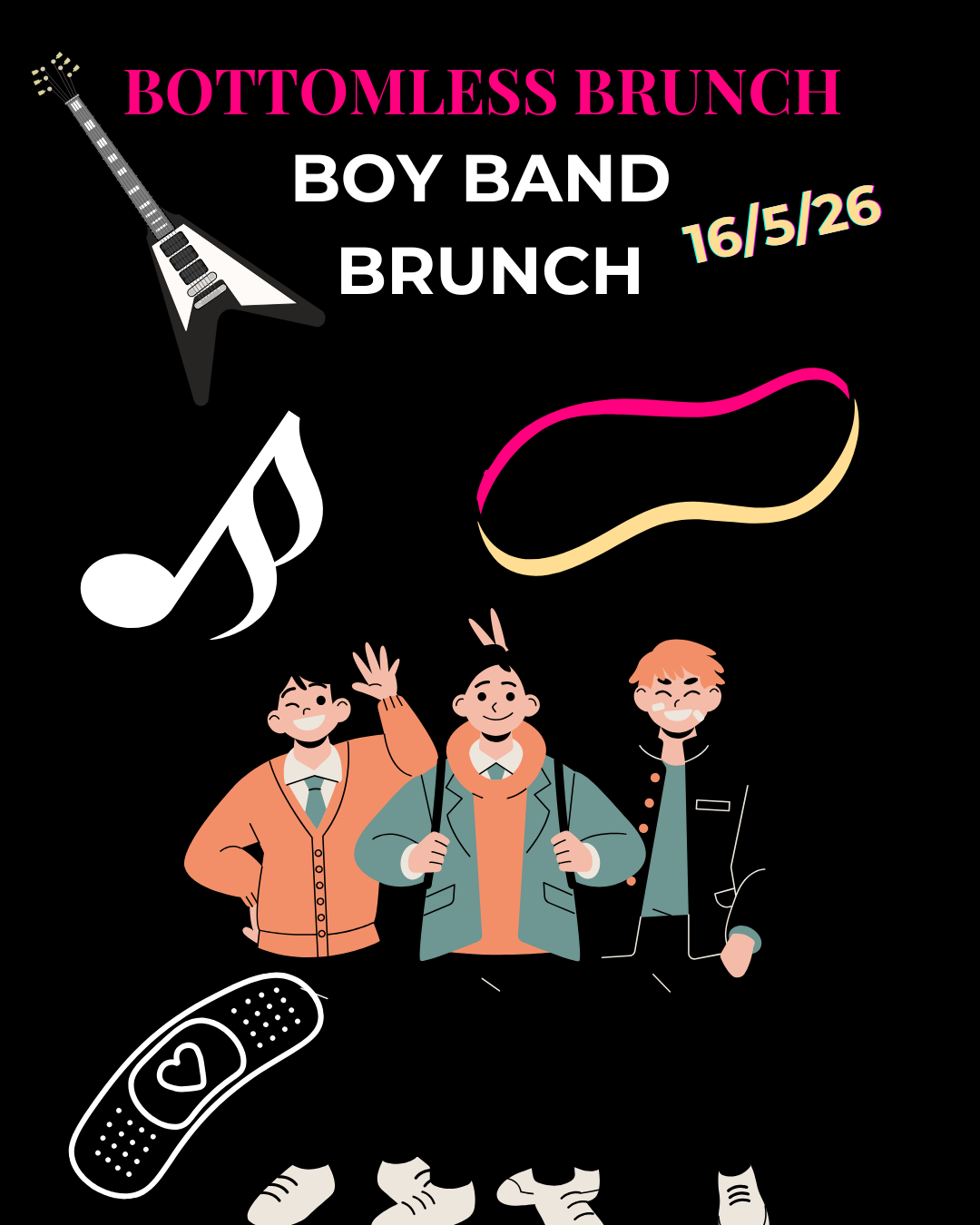 Boy Band brunch poster