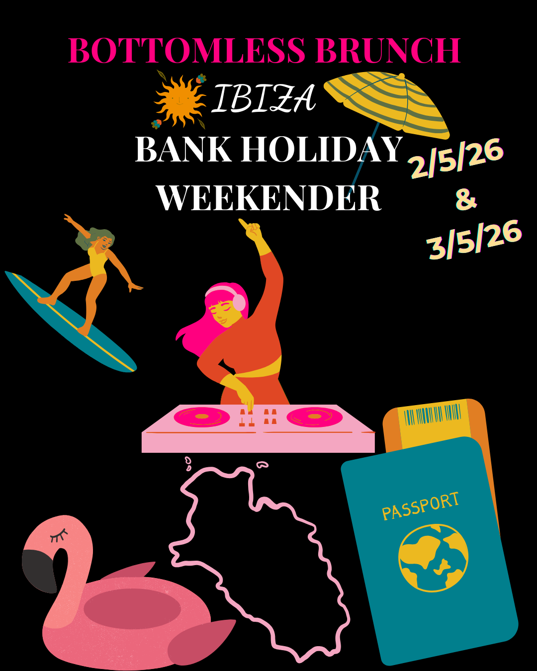 Ibiza Weekender brunch poster