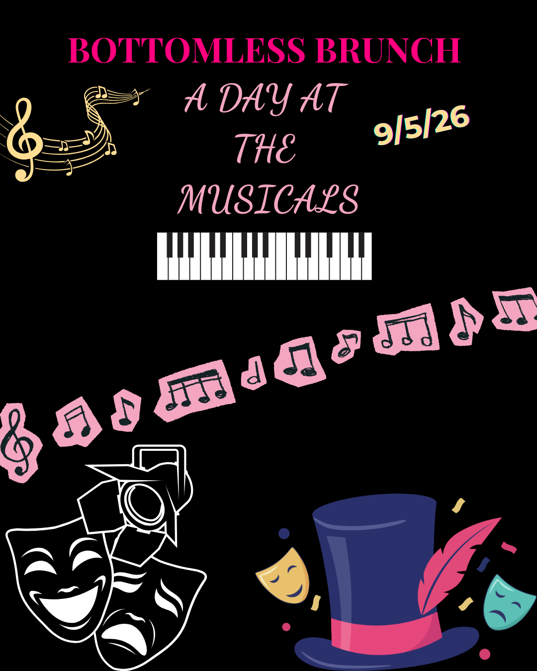 Musicals brunch poster