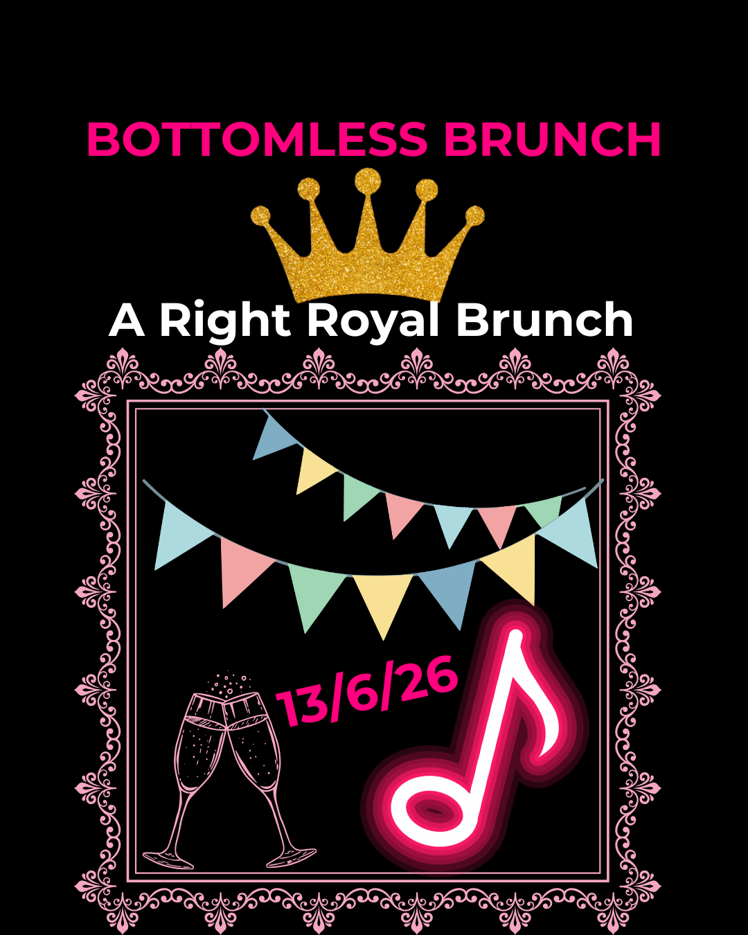Bottomless Brunch poster for June 13