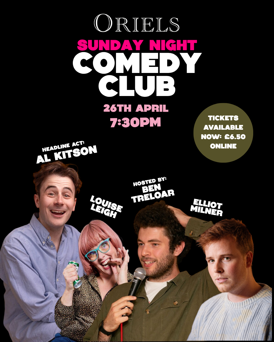 26th April Comedy Club poster