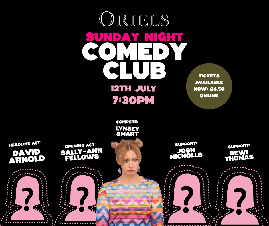 Sunday 12th July Comedy Club poster