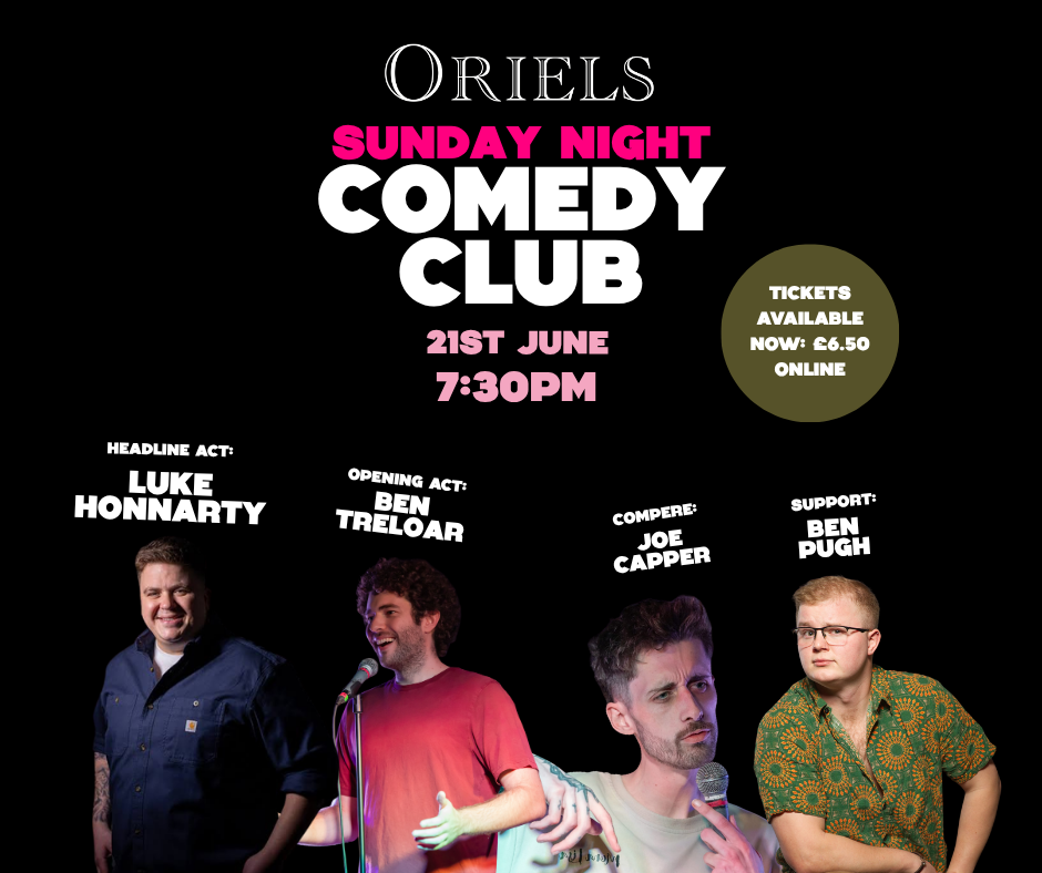 Sunday 21st June Comedy Club poster