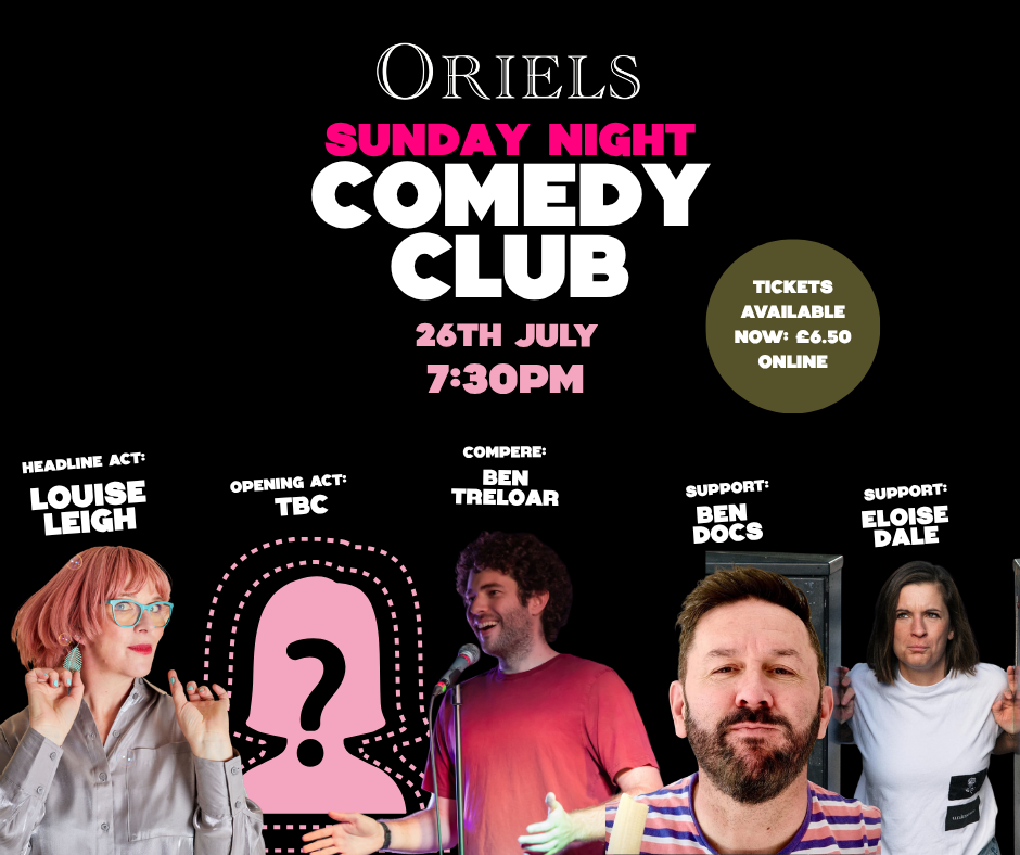 Sunday 26th July Comedy Club poster