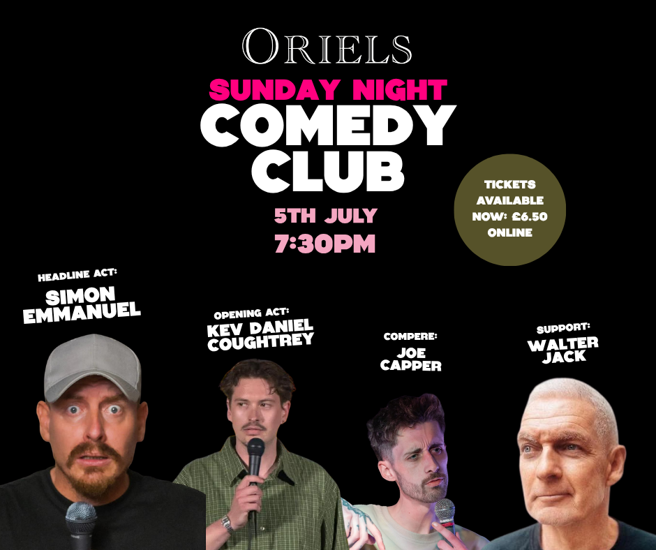 Sunday 5th July Comedy Club poster
