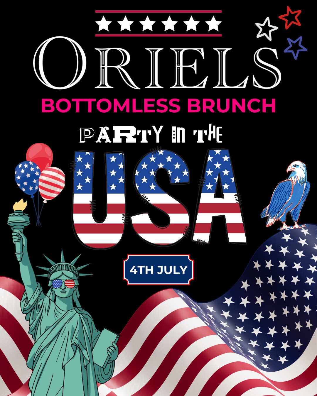 Bottomless Brunch poster for 4 July
