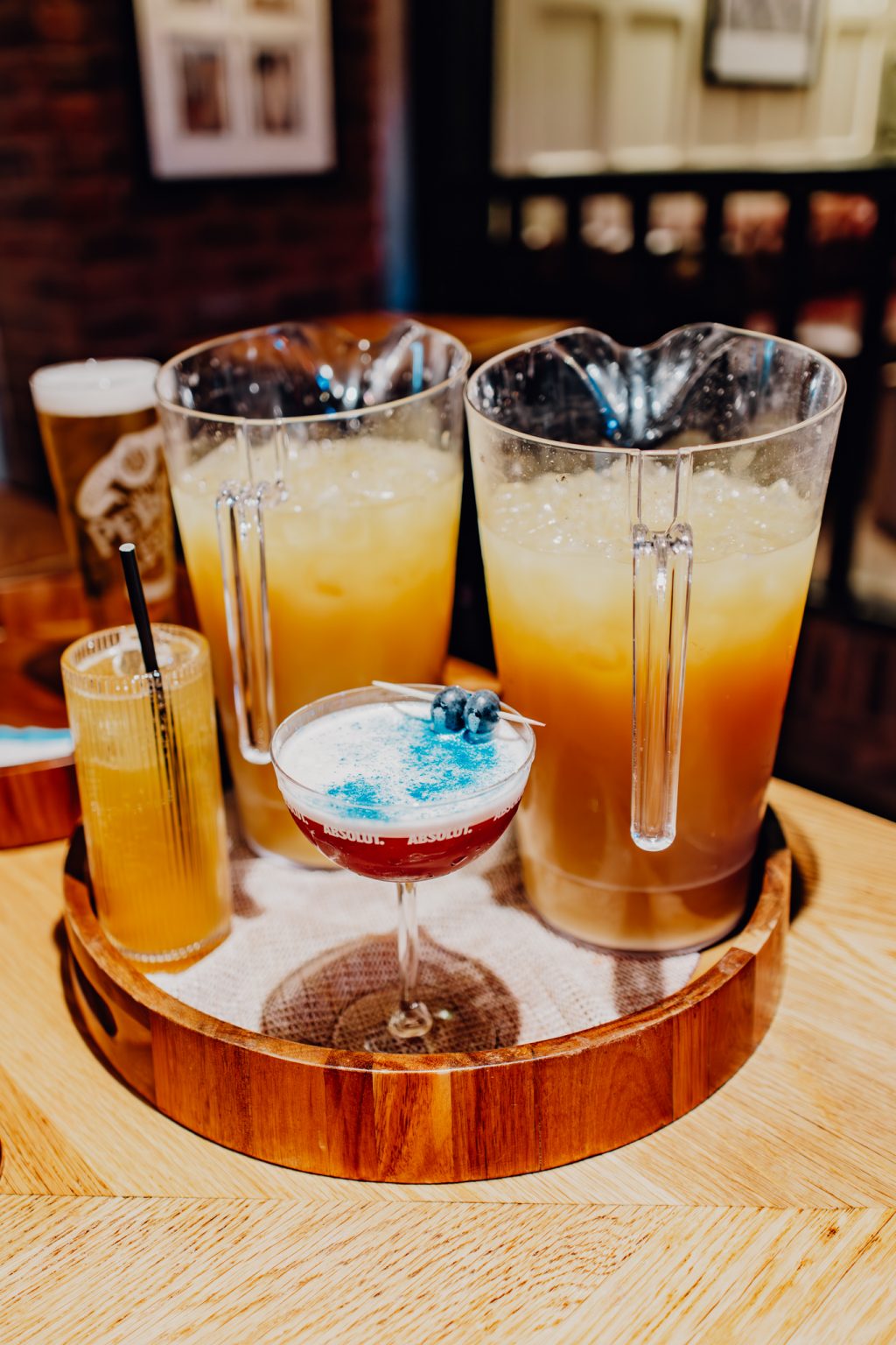 Fresh colourful cocktails at Oriels Exeter