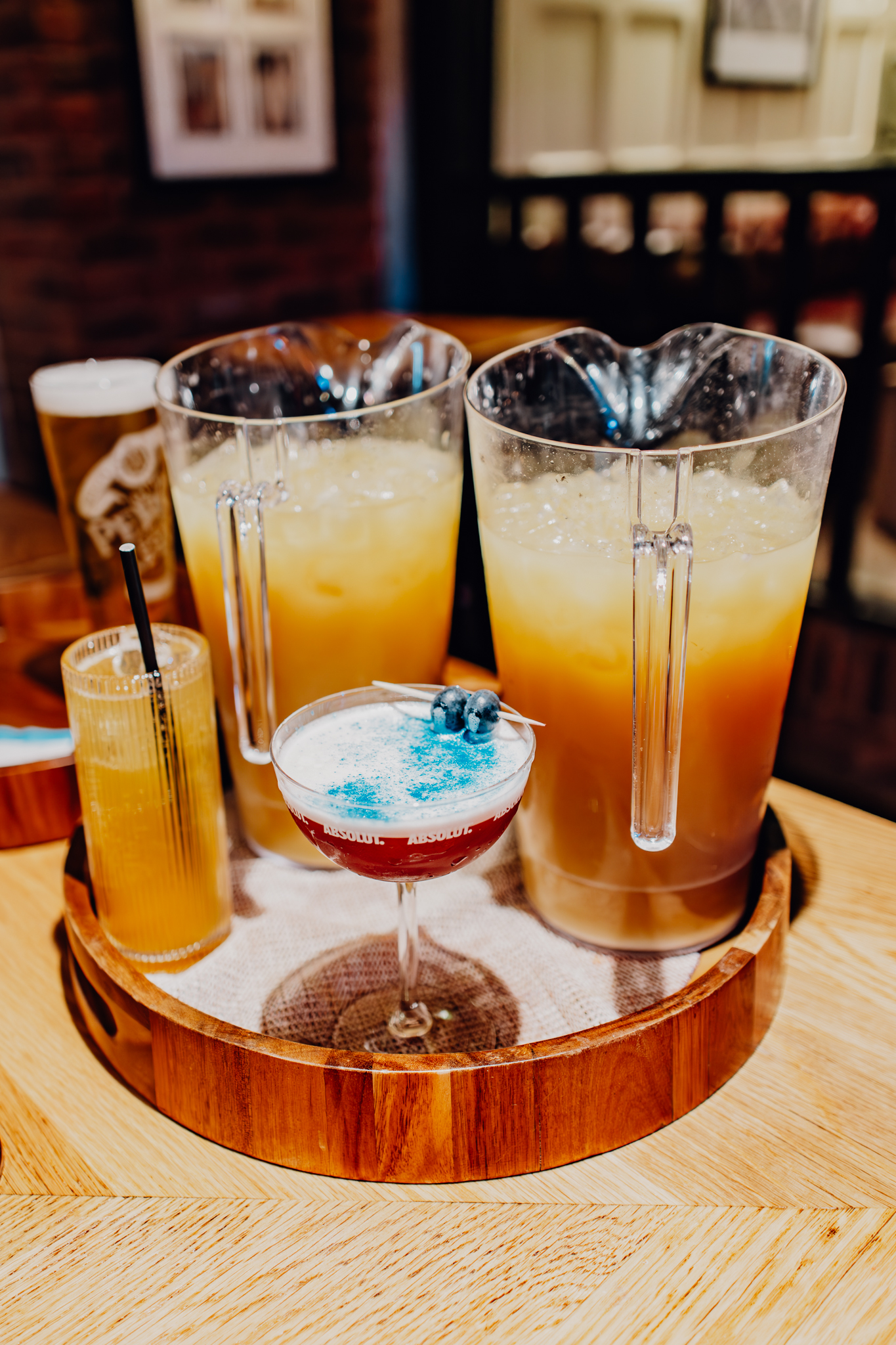 Fresh colourful cocktails at Oriels Exeter