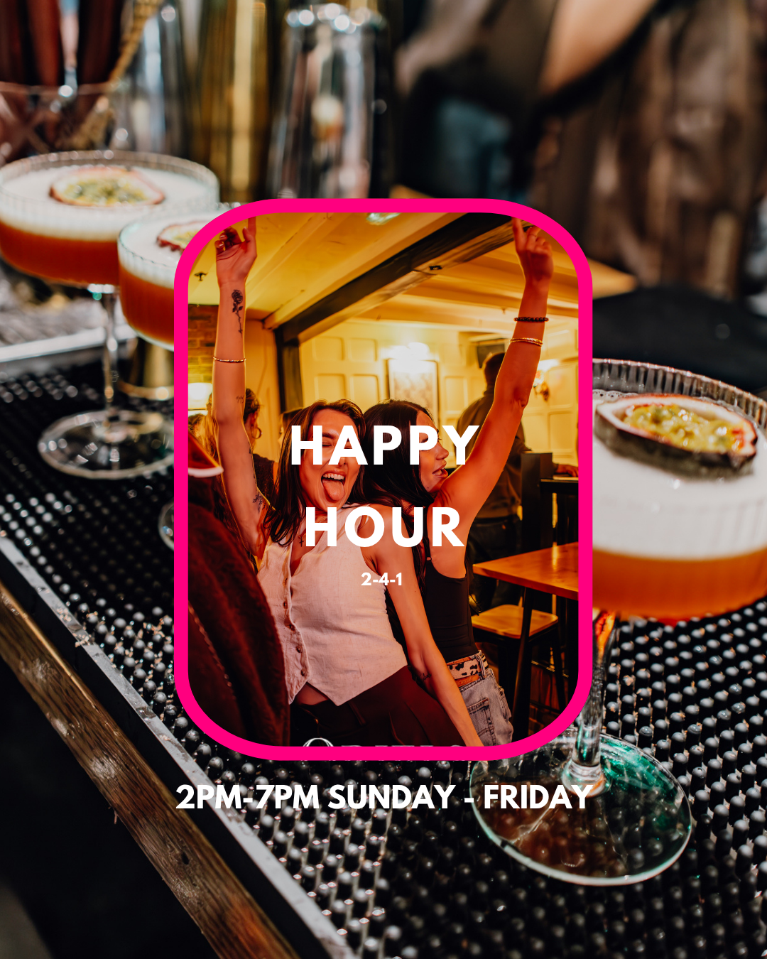 Happy Hour pizza and cocktails at Oriels Exeter